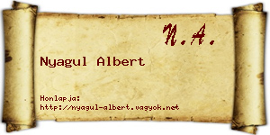 Nyagul Albert névjegykártya